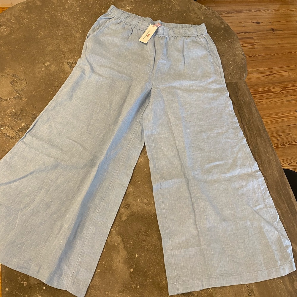 Vineyard Vines Wide Leg Linen Pants.